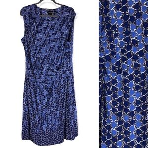 Nic + Zoe Twist Knot Dress Sleeveless Lined Rayon Stretch Sz 1X
